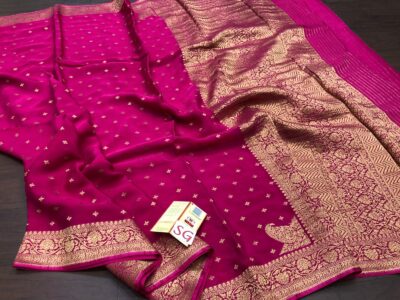 Pure Crepe Silk Sarees With Blouse (13)