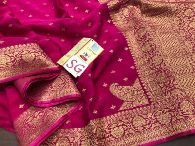 Pure Crepe Silk Sarees With Blouse (16)