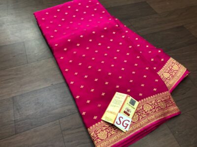 Pure Crepe Silk Sarees With Blouse (17)