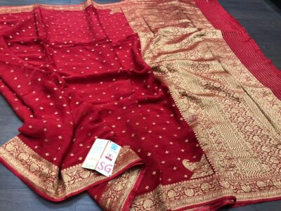 Pure Crepe Silk Sarees With Blouse (3)