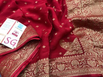 Pure Crepe Silk Sarees With Blouse (6)