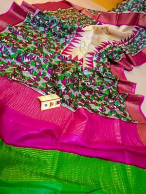Pure Gachi Tussar Hand Block Printed Sarees (55)