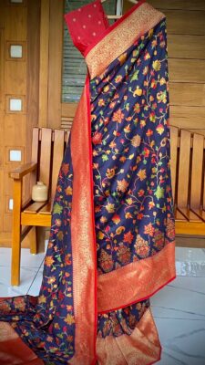 Pure Kalamkari Weaved Kani Silk Sarees (14)