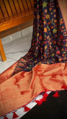 Pure Kalamkari Weaved Kani Silk Sarees (17)