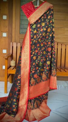 Pure Kalamkari Weaved Kani Silk Sarees (8)