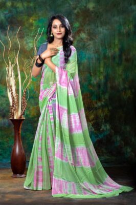 Soft And Silky Chiffon Sarees With Blouse (1)