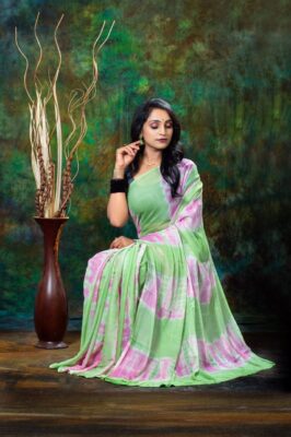Soft And Silky Chiffon Sarees With Blouse (12)