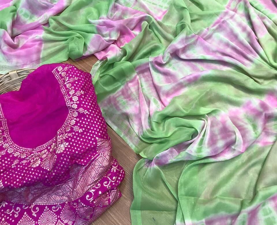 Soft And Silky Chiffon Sarees With Blouse (7)