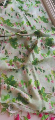 Pure Linen Printed Sarees With Out Border (4)
