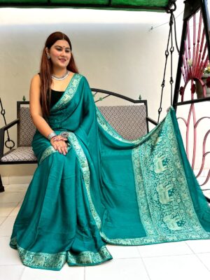 Modal Silk Heavy Zari Pallu Sarees (3)