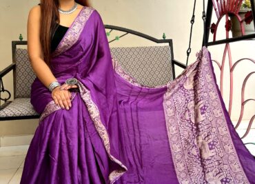 Modal Silk Heavy Zari Pallu Sarees (6)