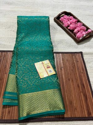 Pure Mysore Silk Brocade Sarees With Silkmark (1)