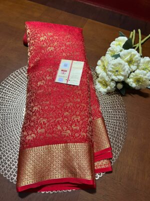 Pure Mysore Silk Brocade Sarees With Silkmark (3)