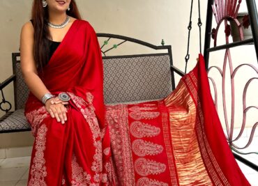 Designer Modal Silk Sarees With Ajrakh Design (5)