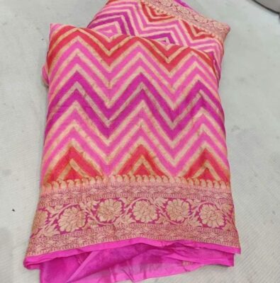 Pure Georgette Crepe Sarees With Blouse (3)