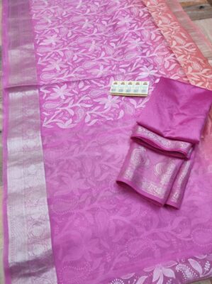 Banaras Soft Pure Organza Embroidary Sarees (10)