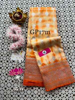 Chinnon Crepe Silk Sarees With Blouse (20)