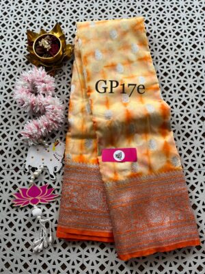 Chinnon Crepe Silk Sarees With Blouse (27)