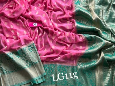Lycra Georgette Silk Sarees With Blouse (12)