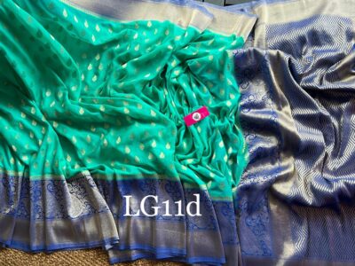 Lycra Georgette Silk Sarees With Blouse (16)
