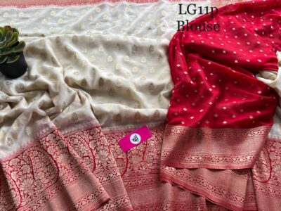 Lycra Georgette Silk Sarees With Blouse (26)