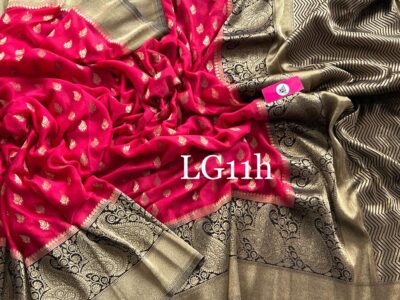 Lycra Georgette Silk Sarees With Blouse (39)