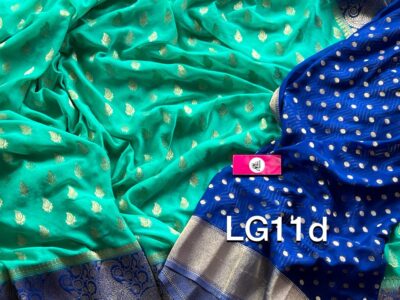 Lycra Georgette Silk Sarees With Blouse (41)