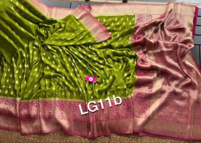Lycra Georgette Silk Sarees With Blouse (7)