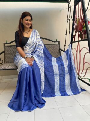 Modal Silk Sarees With Zigzag Design With Blouse (10)