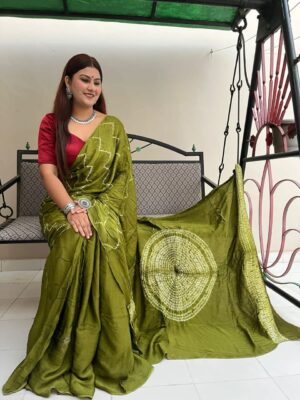 Modal Silk Sarees With Zigzag Design With Blouse (4)