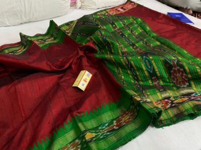 Puew Raw Dupion Silk Fabric With Blouse (3)