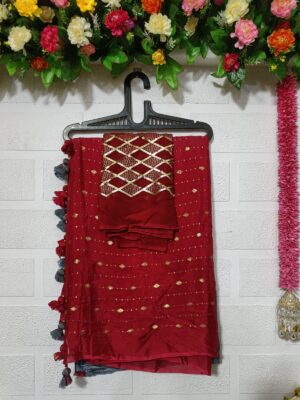 Pure Chinnon Sequence Sarees Online (3)