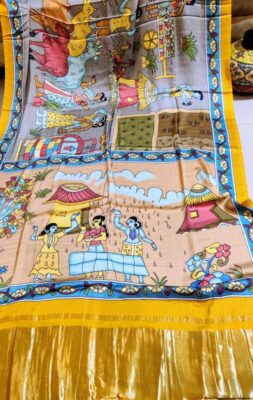 Pure Gajji Silk With Print With Blouse (13)