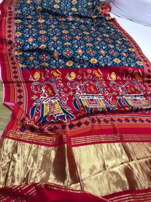 Pure Gajji Silk With Print With Blouse (16)