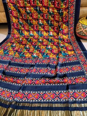 Pure Gajji Silk With Print With Blouse (21)