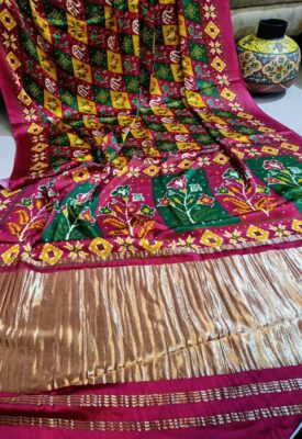 Pure Gajji Silk With Print With Blouse (24)