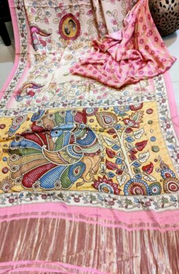 Pure Gajji Silk With Print With Blouse (3)
