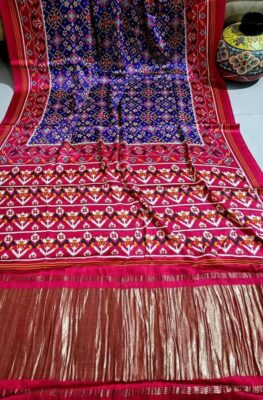 Pure Gajji Silk With Print With Blouse (6)