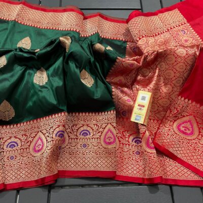 Pure Kaan Silk With Meenakari Weaving Sarees (5)