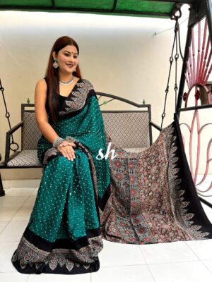 Pure Modal Silk Ajrakh Bandini Sarees (23)