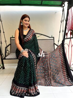 Pure Modal Silk Ajrakh Bandini Sarees (28)