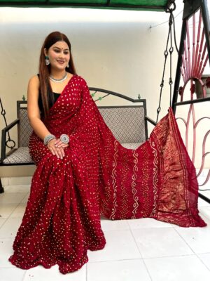 Pure Modal Silk Bandej With Zari Pallu (13)