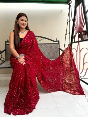 Pure Modal Silk Bandej With Zari Pallu (16)