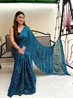 Pure Modal Silk Bandej With Zari Pallu (5)