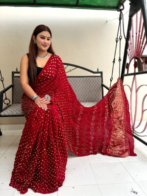 Pure Modal Silk Bandej With Zari Pallu (6)