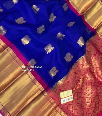 Pure Organza Sarees With Kanchi Border With Blouse (10)