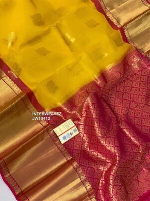 Pure Organza Sarees With Kanchi Border With Blouse (13)