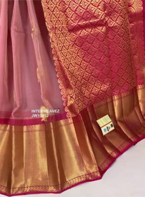 Pure Organza Sarees With Kanchi Border With Blouse (14)