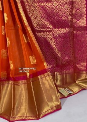 Pure Organza Sarees With Kanchi Border With Blouse (15)