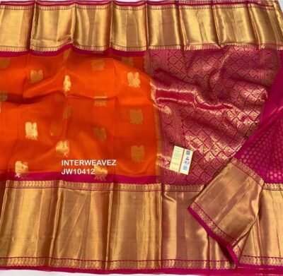 Pure Organza Sarees With Kanchi Border With Blouse (16)